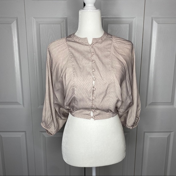 cropped peasant blouse